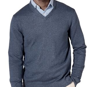 NEW! VANHUESEN Big & Tall Men's Knit Wool Blend V-neck Sweater 3XL.